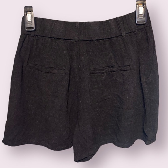 ASOS Stradivaruis Linen Blend Shorts in Black - size 6 - Picture 6 of 6